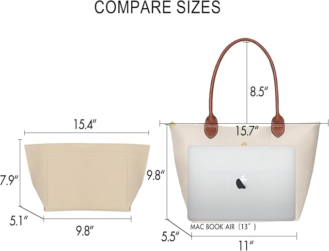 Work Tote Bag For Women: For 13-15" Laptop Foldable - For Office Professionals College Students - Commute Travel