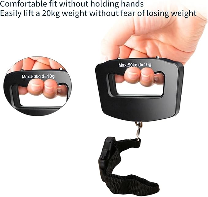 Digital Luggage Scale Portable Suitcase Weighing Scale 110lb/50kg Portable Handheld Suitcase Weight Scale with Hook