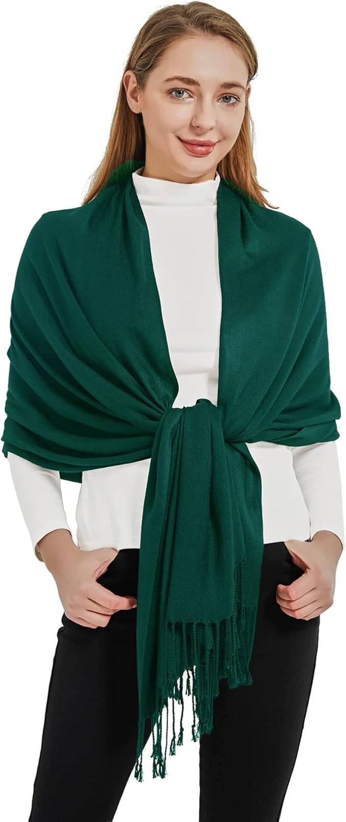 Soft Silky Pashmina Shawl Wraps Solid Colors Scarf for Wedding Evening Dresses
