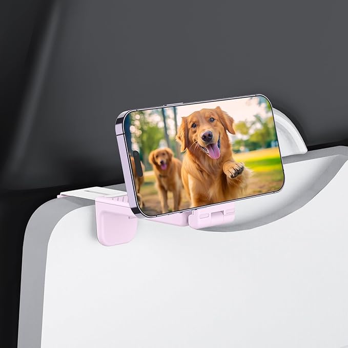 PROfezzion Magnetic Airplane Phone Holder for Mag Safe iPhone 17 16 15 14 13 12 & All Phone, 360°Rotation Travel Must Have Handsfree Phone Mount for Desk/Tray Table Travel Accessory
