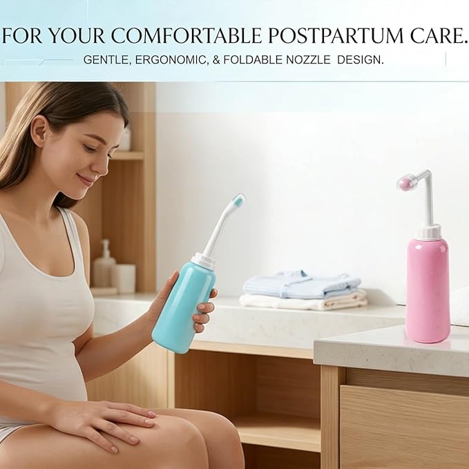 Portable Bidet for Travel, Travel Bidet,Handheld Bidet for Women, Portable Bidet Sprayer for Toilet,Camping,Outdoor,Bidet Bottle Personal Hygiene (500ml Mint Green)