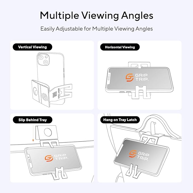Airplane Phone Holder Mount for Travel – Airplane Essentials Cell Phone Holder for Desk - Compact, Credit Card-Sized Flying Essential Accessory for iPhone & Android Mobile Phones