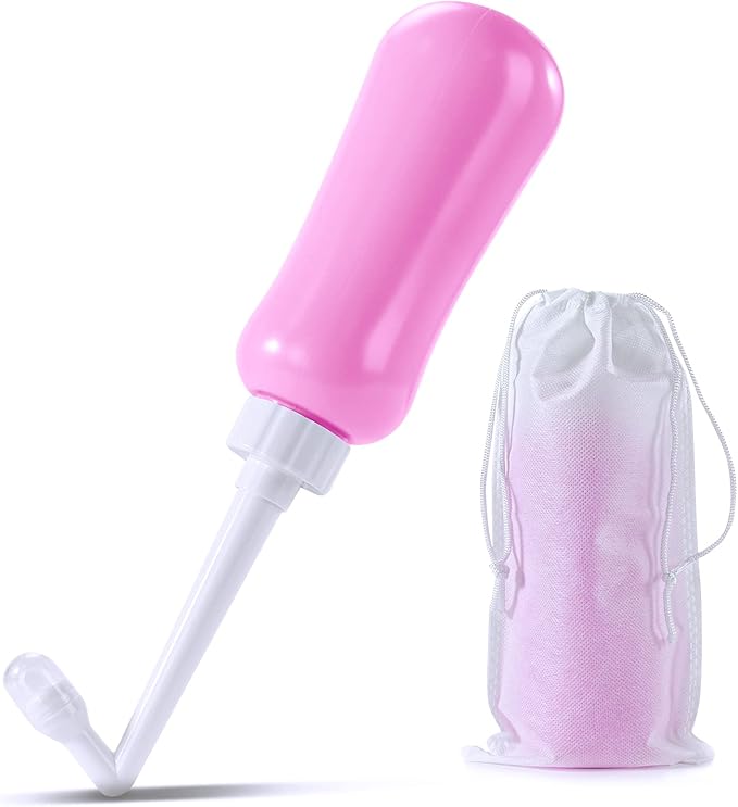 Portable Bidet Travel Large Capacity 450ml(15oz) Personal Toilet Handheld Pink