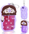 Silicone Case Compatible with Touchland Hand Sanitizer Spray, Touchland Case with Keychain, Protective Case for Power & Glow Mist 1 FL Oz/30ML, Hand Sanitizer Spray Accessory for Mother‘s Day(Purple)