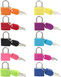 Waziaqoc 10 Pcs Luggage Locks with Keys, Small Suitcase Padlock, Mini Metal Padlock for Travel Bags, School Gym Locker, Toolbox