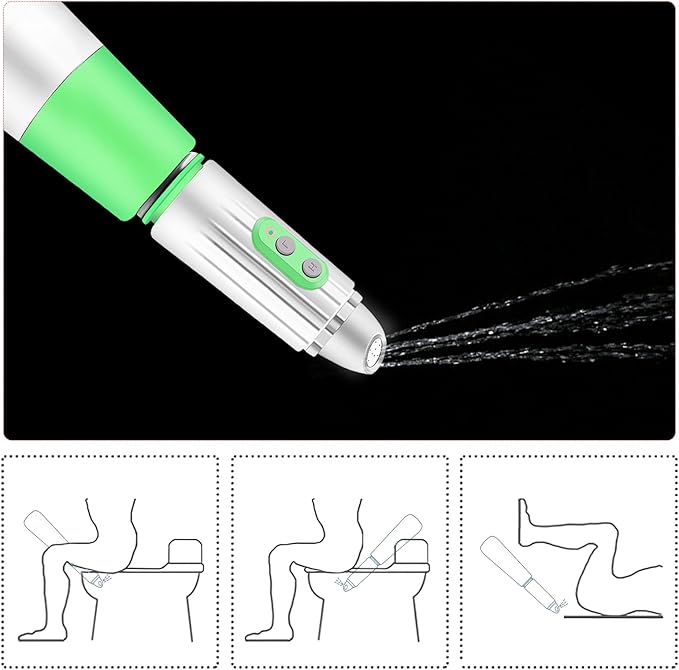 Portable Bidet - LLest Electric Rechargeable Mini Handheld Travel Bidet Sprayer with Travel Bag and USB Cable for Personal Cleaning | Women and Men | Baby & Postpartum Essentials(Green)