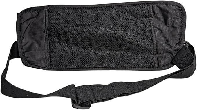 Travel Money Belt with RFID Blocking - Hidden Waist Passport Holder Wallet Pouch for Cash, Phone, Credit Cards, and Documents Protection - 13.5in x 5.75in x 0.3in, Black