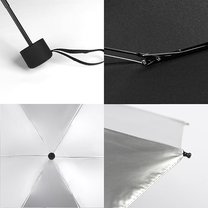 GAOYAING Small Mini Umbrella with Case Light Compact Design Perfect for Travel Lightweight Portable Parasol Outdoor Sun&Rain Umbrellas 34 Inches