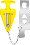 Portable Door Lock Home Security Door Locker Travel Unauthorized Entry School Apartment Hotel (Yellow)