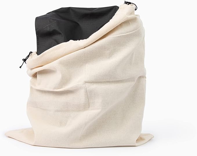 Muslin Cotton Storage Bags with Drawstring - Toy & Shoe Storage for Travel - Dust-proof, Lint-free (3 Small: 15"x12")