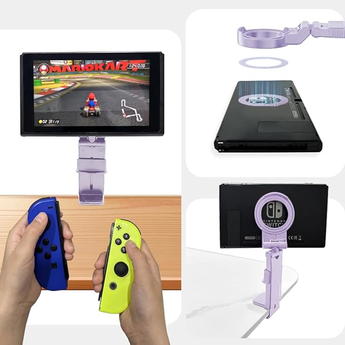 Perilogics Airplane Phone Holder for MagSafe. Universal Phone Mount for Long Flight Airplane Travel Essentials, Cruise Must Haves. Ideal Travel Accessory for Vacation and Content Creators (Lavender)