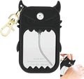 Hand Sanitizer Case Compatible with Touchland 1 Fl Oz, Cute Monster Silicone Spray Holder with Keychain for Bags, Black
