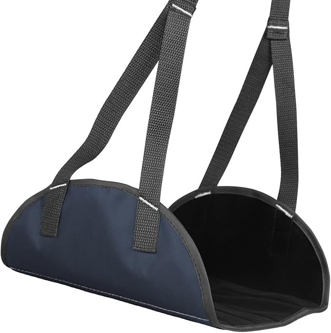 Travel Foot Hammock for Long Trip Airplanes Train Office Lightweight Practical Mesh Fabric Foldable Compact Rest Comfortable Rest for Long