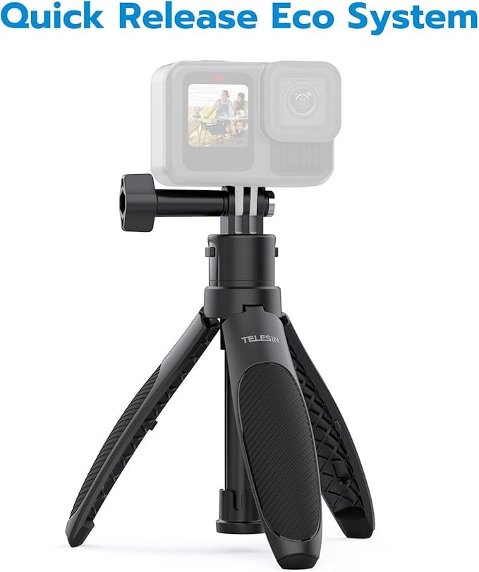 TELESIN 40cm/15.75'' Selfie Stick Tripod, Quick Release Portable Vlog Camera Selfie Stick Handle Grip Monopod for GoPro 13 12 11 10 Max/Insta360 X5/AKASO/DJI Osmo Action 6 5 pro Osmo Nano Accessories
