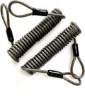 2Pack Retractable Security Cable Luggage Lock - Stainless Steel Cable Wire Double Loop Self-Coiling Safety Wire 6-Foot 5.0mm Diameter