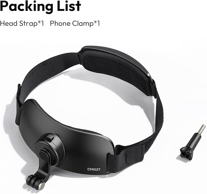 ULANZI CM27 2 in 1 Head Strap Mount for Action Camera - Quick Release Head Mount Set Support Vertical Shots Vlog Video Accessories for Action Camera, Compatible with GoPro Hero 13, 12, 11, 10, 9, 8