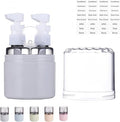 CLOUDEMO Mini Shampoo Dispenser Portable Travel Bottle Set, 2-in-1, 3-in-1, 4-in-1 Mini Dispenser Portable Travel Set, Leak Proof Refillable Travel Containers with Labels (Gray,2 in 1)