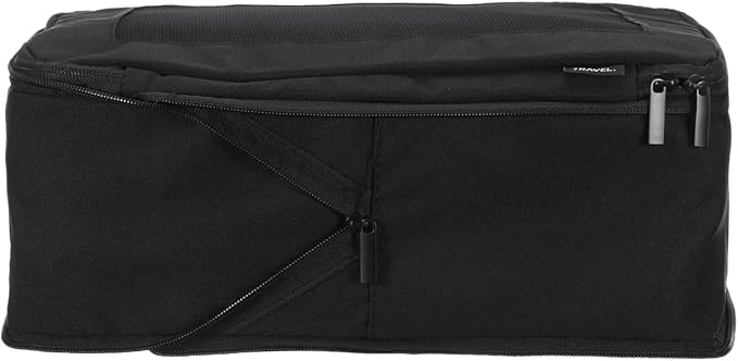 HARFINGTON Compression Packing Cube for Suitcases 34x26x13cm Lightweight Luggage Organizers Bag Travel Essentials Compression Bags for Carry on Suitcases, Black