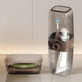 Toothbrush Travel Case & Travel Soap Holder Dish Tray Set of 2, Portable Clear Toothbrush Holders with Cover Leakproof Bar Soap Holder for Traveling School Camping Business Bathroom