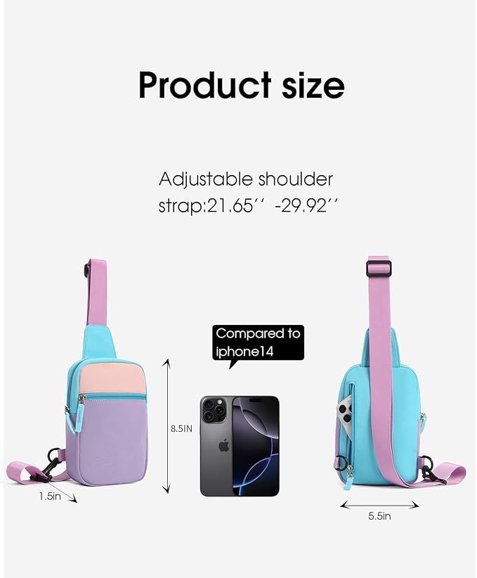 Mothers Day Gifts for Daughter, Birthday Graduation Gifts for 8 9 10 11 12 Year Old Teens Girls Her,Fanny Pack Sling Crossbody Bag Belt Bags Purse, Preppy Teen Girl Gift Trendy Stuff Travel Essentials