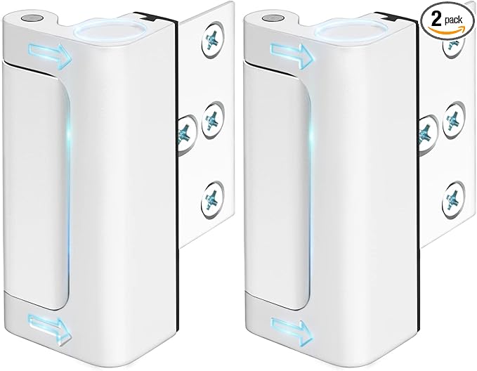Door Lock for Front Door Kids Safety - Home Security Door Reinforcement Locks Child Proof for Doors Latches for Top of Inside Childproof Flip for Night Bedrooms Apartment Add Extra Lock