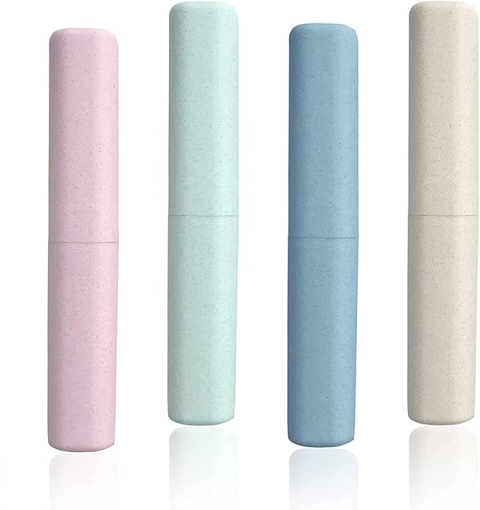 4 Pack Toothbrush Travel Case Portable Travel Toothbrush Holder Breathable Toothbrush Travel Containers for School Business Camping Travel Toothbrush Case