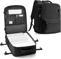 VECAVE Travel Backpack for Women, Airline Flight Approved Carry On Backpacks Waterproof 14 Inch Laptop Backpack with Shoe Compartment Casual Daypack Black