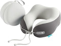 Travel Pillow with New Cool Material,Neck Pillow for Traveling 100% Pure Memory Foam,Travel Neck Pillow with Zipper Box, Airplane Pillow for Traveling,Travel Essentials (Grey)