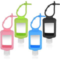4 Pack Travel Bottles, Hand Sanitizer Holder Empty Travel Size 2oz/60ml Leakproof Refillable Containers Portable Keychain Bottles with Detachable Silicone Case