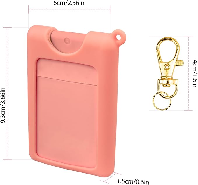 Silicone Case Compatible with Noshinku Pocket Hand Sanitizer, Protective Case with Keychain for Travel Size