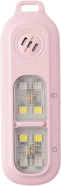 130DB Rechargeable Personal Alarm | One-Button Alarm | 4 Flash Light Modes | Equipped with a Back Clip | Free Keychain Included | Ideal for Women, Kids and the Elderl（Pink）