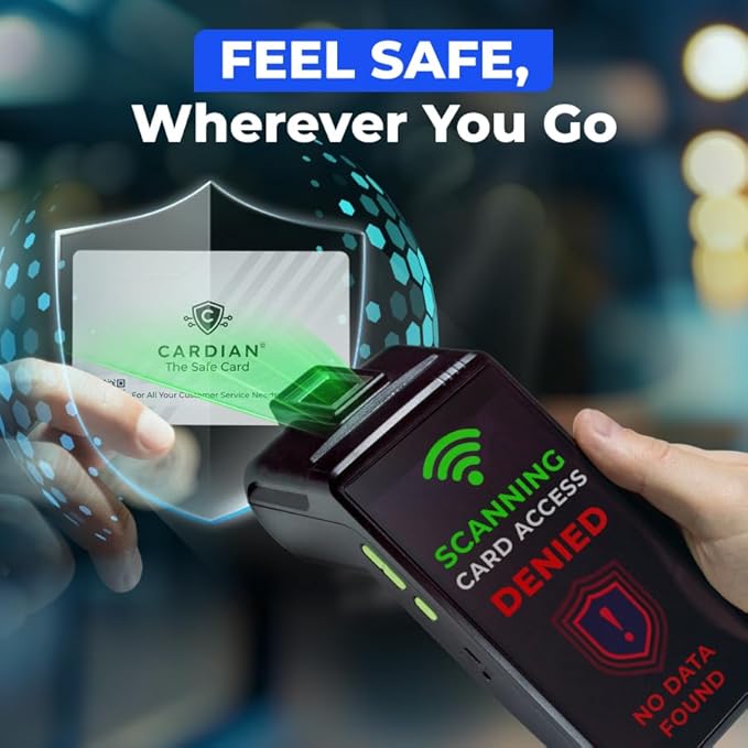 Cardian RFID Blocking Cards Set 3 – Credit Card Protector for Wallets, Passport Shield & NFC Blocking Device | Anti-Skimming Protection for Debit, ID & EMF Cards | Travel Accessories for Men and Women