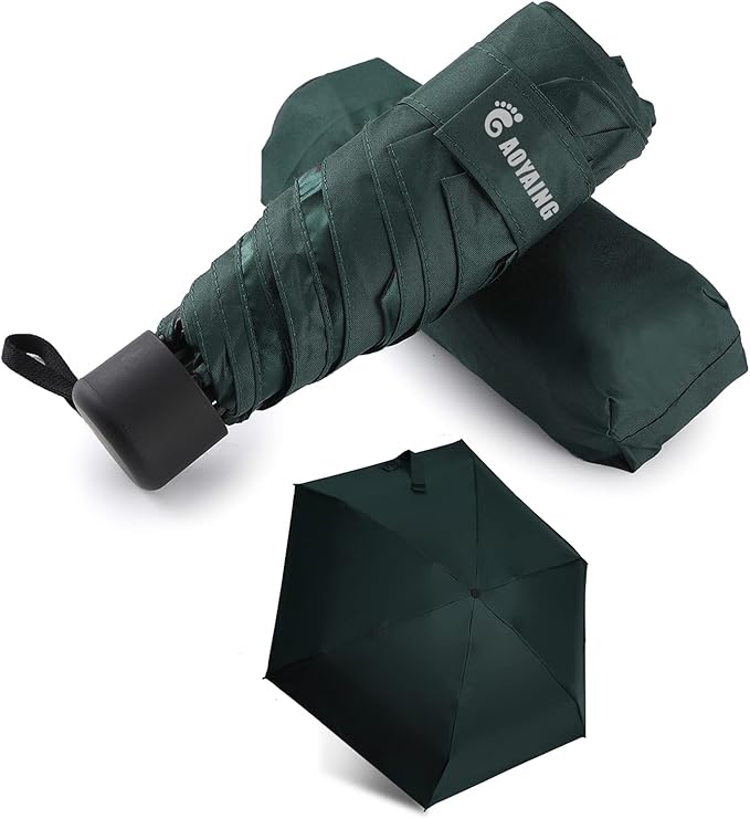 GAOYAING Small Mini Umbrella with Case Light Compact Design Perfect for Travel Lightweight Portable Parasol Outdoor Sun&Rain Umbrellas 34 Inches