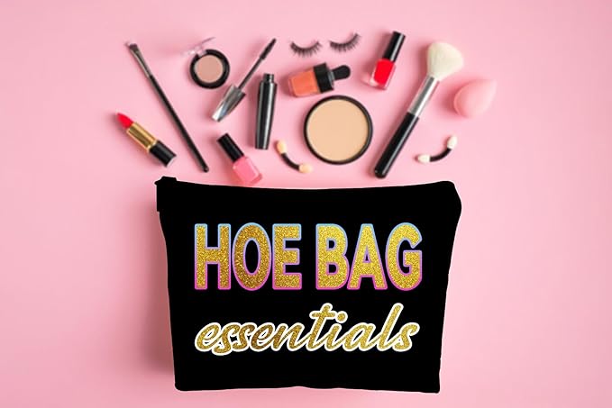 ZUYUROU Funny Gifts for Women, Friends, Hostess Gift Ideas Cool Gifts for Women Girls Birthday Gift Ideas Gag gifts Girls Weekend Overnight Fun Makeup Travel Bag Cosmetic Bag - Golden