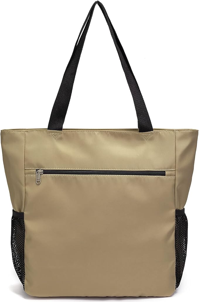 ETidy Large Capacity Foldable Tote Bag With Zipper Water-resistant SandproofWomen Beach Bag Handbag GymBag Travel ShoppingBag
