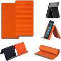 Portable Foldable Silicone Phone Holder, Universal Flexible Cell Phone Stand for Phone & Tablet, Fully Adjustable Cellphone Stand for Desk, Portable Airplane Gadgets Long Travel Essentials (Orange)