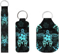 Suobstales 3Pcs Travel Bottles Keychain Holder Set,Travel Bottle Sleeves+Neoprene Chapstick Holders+Lanyard Keychain