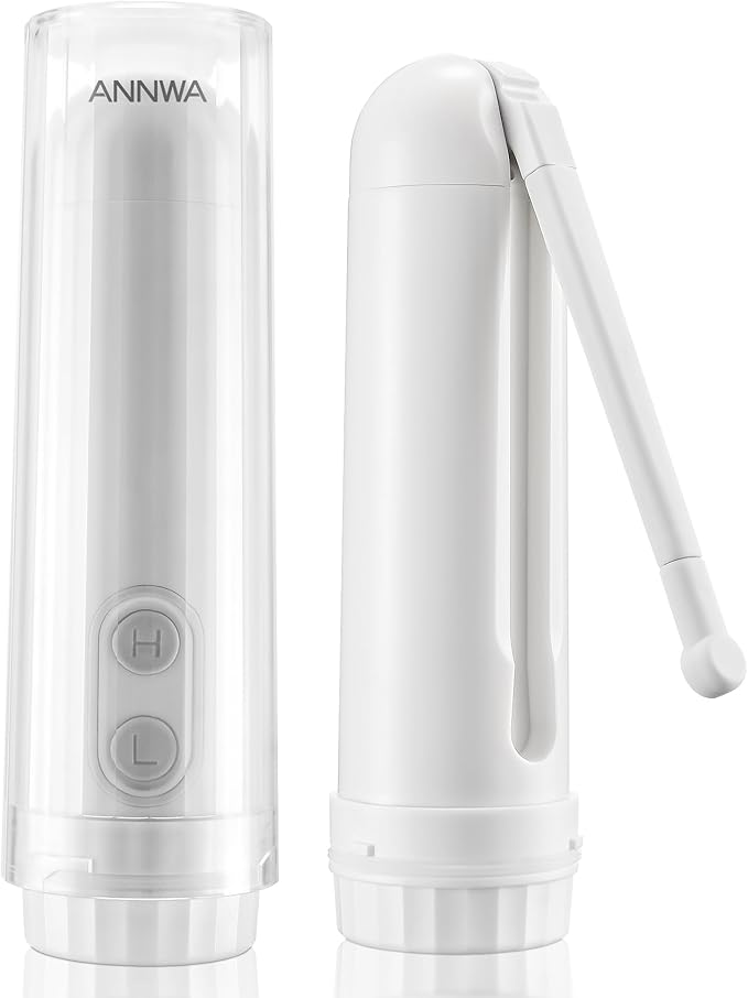 Travel Portable Bidet Sprayer 140mL Nozzle 180° Adjustment IPX6 Handheld Bidet for Personal Hygiene Cleaning, Baby Wash, Postnatal Care, Perineal & Hemorrhoid Treatment(NHJ002E)