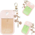 Silicone Case Compatible with Touchland Hand Sanitizer Spray Mist 1 oz with Flower keychain