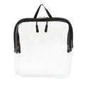 BORSALI TSA Approved Toiletry Bag - Clear Quart Size for 3-1-1 LIquids for Carry On Travel - Toiletries Organizer - Cosmetic Pouch with Zipper - Travel Accessories - Black With Handle