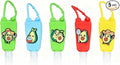 5-Pack Cartoon Kids Hand Sanitizer Holder, 30ml Travel Size Refillable Bottles with Silicone Case, Leak-Proof Portable Containers for Lotion & Liquid Soap (Avocado Fun)