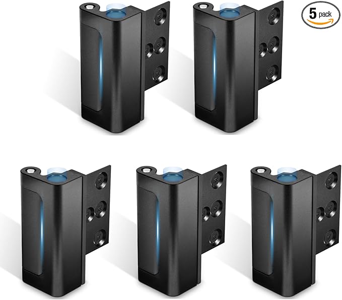 Door Reinforcement Lock, 5PACK Home Security Door Lock Withstands 800 lbs, Childproof Top Door Lock Latch for Toddlers Safety, Inside Night Defender for Inward Swinging Doors