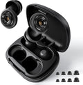 Ear Plugs for Sleeping 45dB Reusable Noise Cancelling Ear Plugs with 8 Eartips and Travel Case for Concerts, Snoring, Travel, Study Sleeping earplugs(Black)