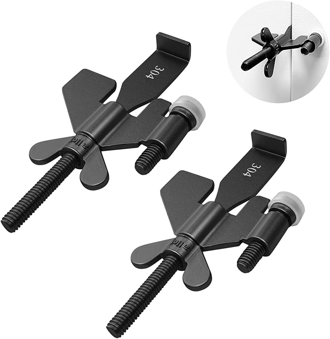 Upgraded Portable Door Lock Home Security Door Locker Privacy Perfect for Traveling Hotel Home Apartment College and Travel Lockdown Locks for Additional Safety, Pack of 2, Black