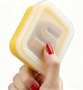 AIMAIAIMAI Shampoo Bar Travel Case Compatible with Kitsch, Leakproof Silicone Small Travel Soap Case with Draining Pad, Portable Soap Container for Gym & Camping, 1 Pack (Butter Yellow)