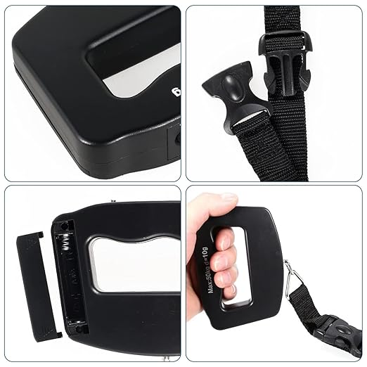 Digital Luggage Scale, 110lb Electronic Hanging Scale With Backlight Display for Travel, Portable Handheld Suitcase Scale With Hook for Outdoor Home Use