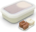 AIDIMMING Travel Soap Dish with Lid, Shampoo Bar Holder, Enhanced Leakproof Soap Box,Draining Soap Bar Holder for Traveling, Camping, Outdoor, Gym, Bathroom (Clear&Offwhite)