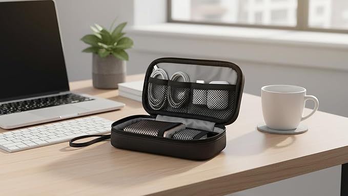 GOX Cord Organizer travel Cable Organizer Tech Pouch Electronics Case Charger Bag for Men Small Carry Box SD Card Cases Storage