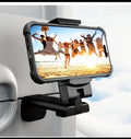 Airplane Travel Essentials Phone Holder, Universal Handsfree Phone Mount for Flying with 360 Degree Rotation, Accessory for Airplane, Travel Must Haves Phone Stand for Desk (Black)