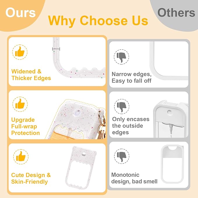 Hand Sanitizer Spray Case for Touchland Silicone Touchland Case Keychain Cute Hand Sanitizer Holder Keychain Compatible with Touch land Power Mist Gentle/Glow Mist